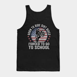 Born To Ride Dirt Bike USA Dirt Bike Rider Motocross Tank Top